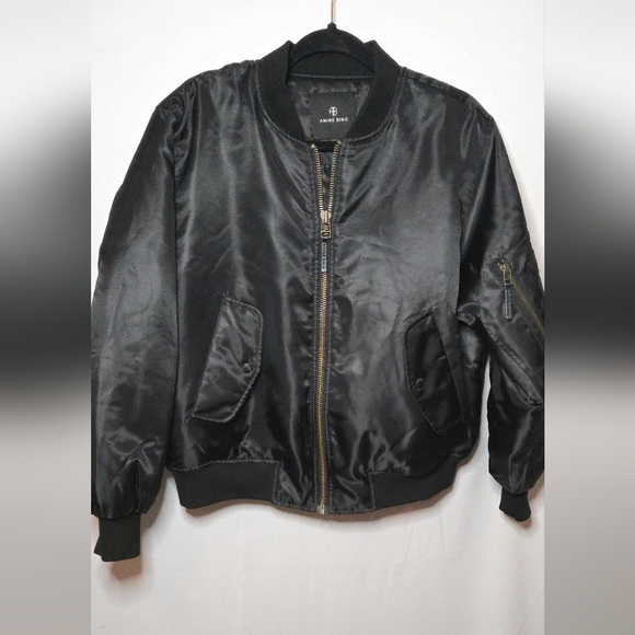 Anine Bing Leon Black Bomber Jacket Women's XS - Picture 4 of 16